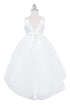 Girls Flower Petals V Back High Low Flower Girl Dress 2-12 - SophiasStyle.com